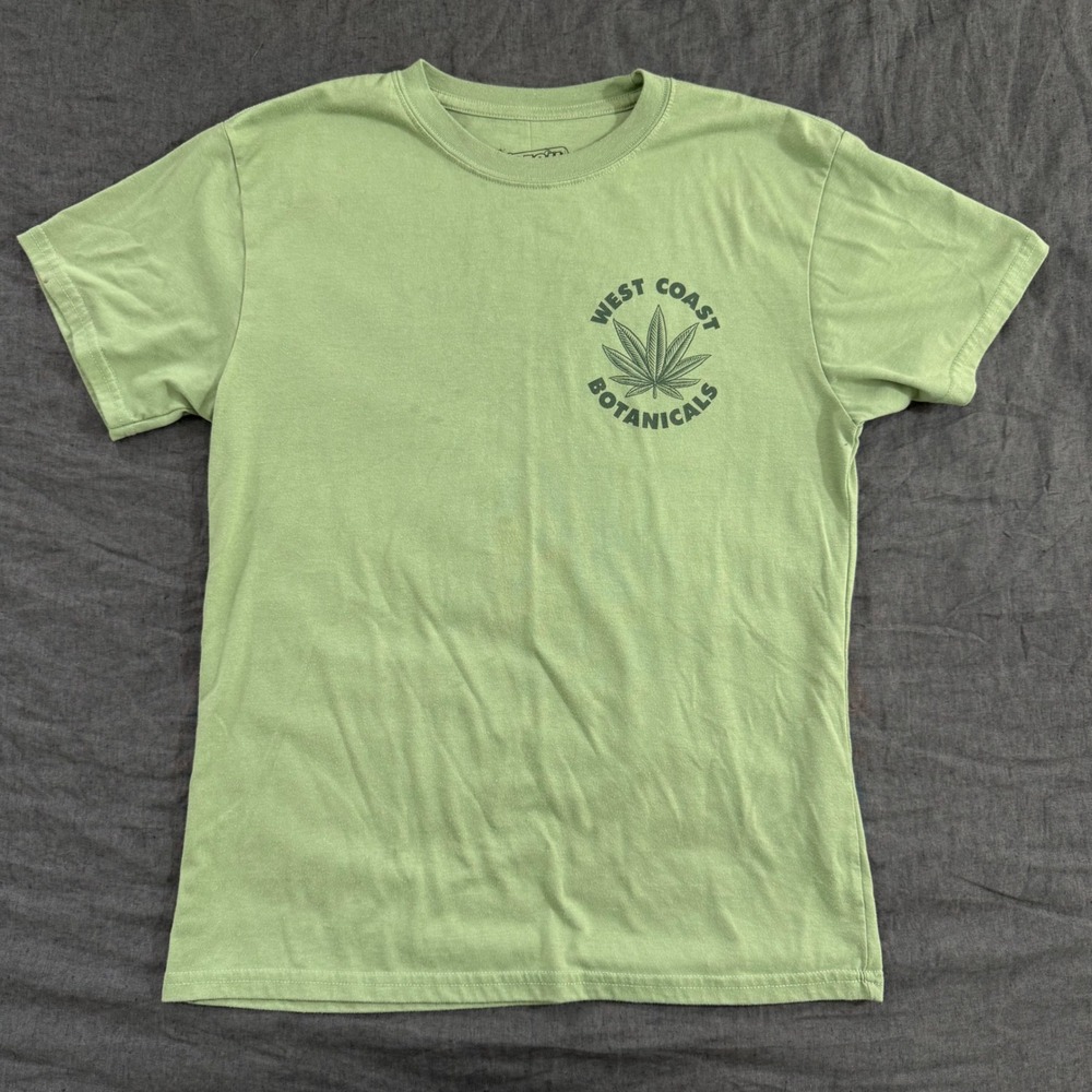 Fresh Laundry Graphic T-Shirt Medium Green West Coast Botanicals Sacramento CA